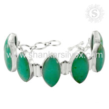 Belle bracelet en argent de pierres précieuses en onyx Bracelet en argent sterling avec bijoux en argent sterling 925